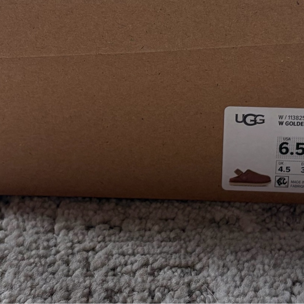 UGG Women's Chestnut Brown Suede Mule Clog with Strap - Picture 4 of 8